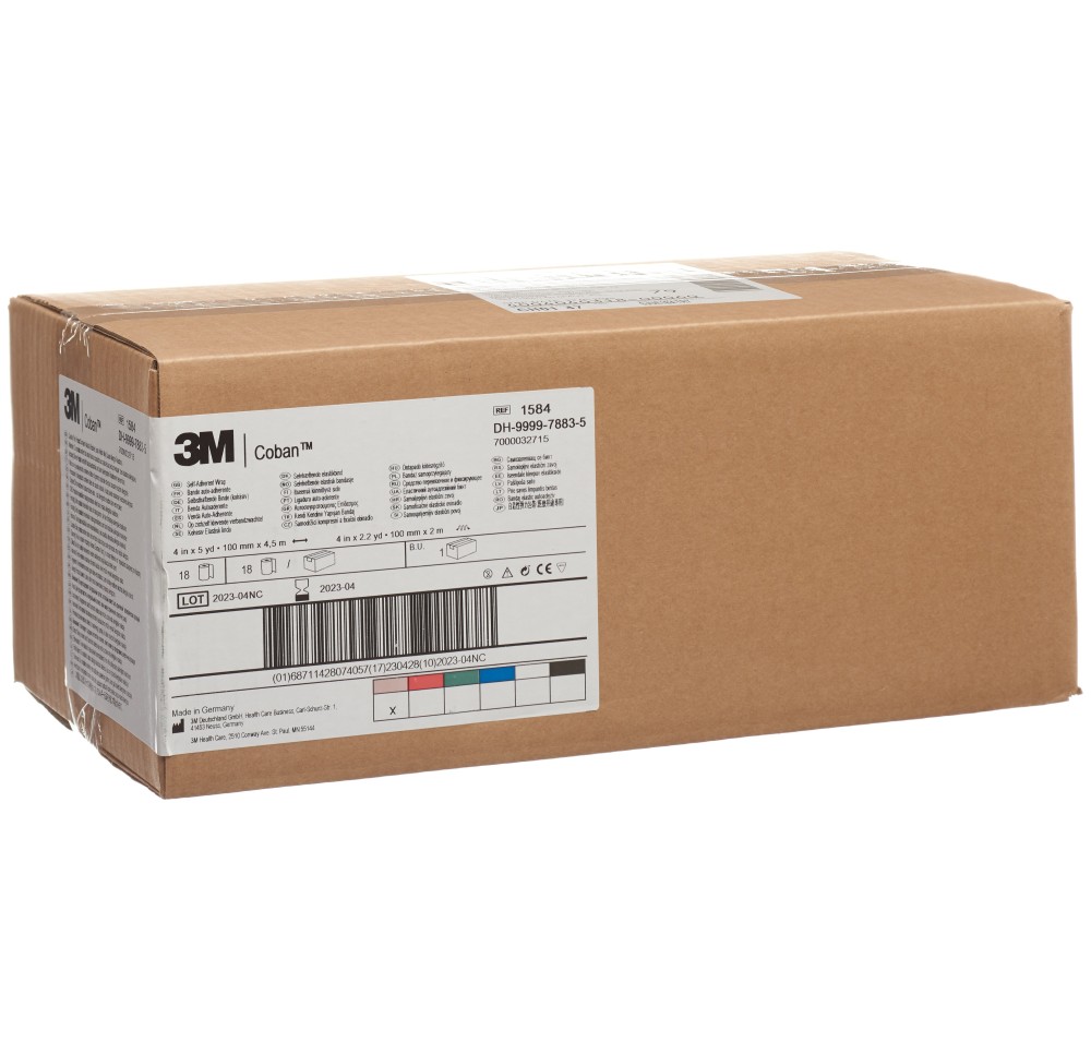 3M COBAN bande adhé 10.1cmx4.57m chair 18 pce