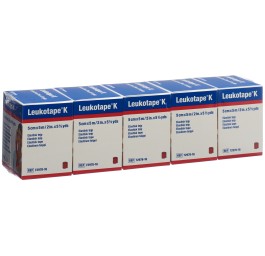 LEUKOTAPE K bande tap kinésio 5mx5cm rouge 5 pce
