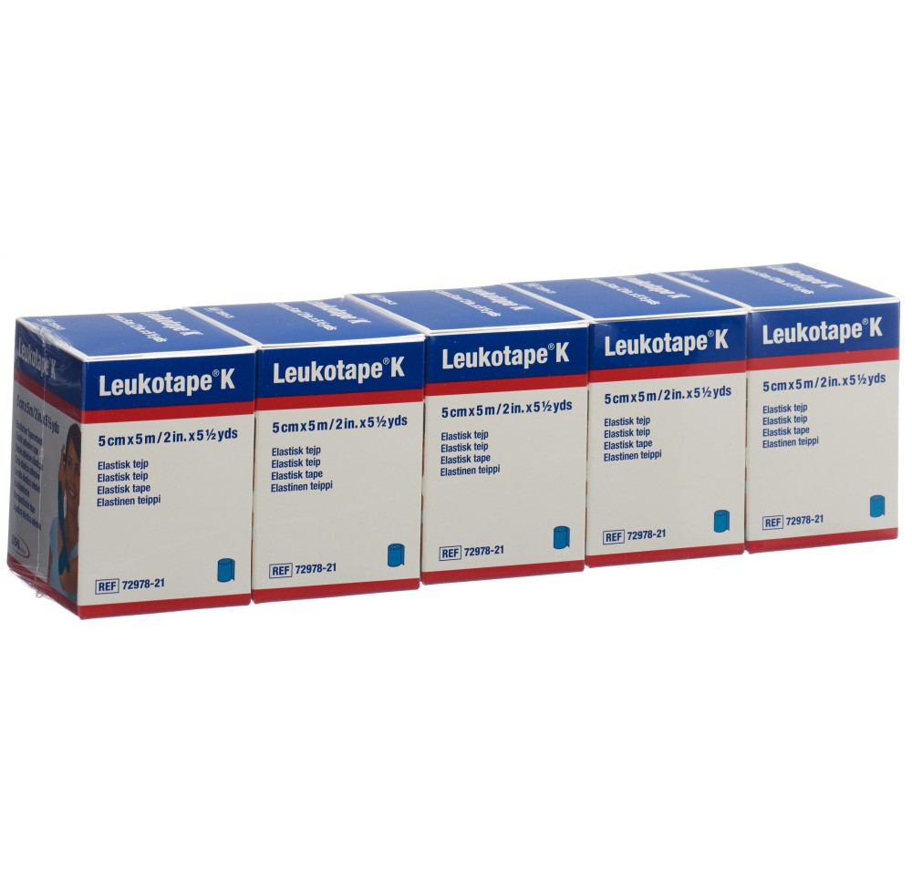 LEUKOTAPE K bande tap kinésio 5mx5cm bleu 5 pce