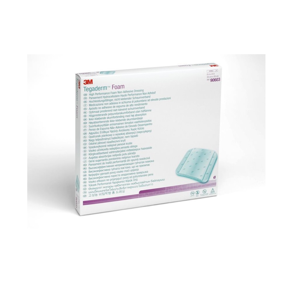 3M TEGADERM FOAM compr mousse 20x20cm n adh 5 pce 3M TEGADERM FOAM compr mousse 20x20cm n adh 5 pce