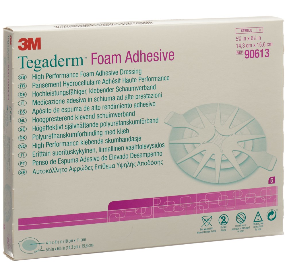 3M TEGADERM FOAM compr mousse 10x11cm ov adh 5 pce 3M TEGADERM FOAM compr mousse 10x11cm ov adh 5 pce