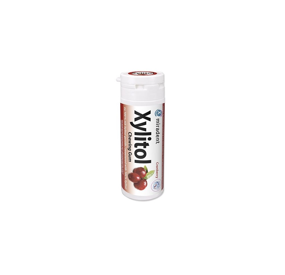 MIRADENT Xylitol Chewing Gum cranberry 30 pce MIRADENT Xylitol Chewing Gum cranberry 30 pce