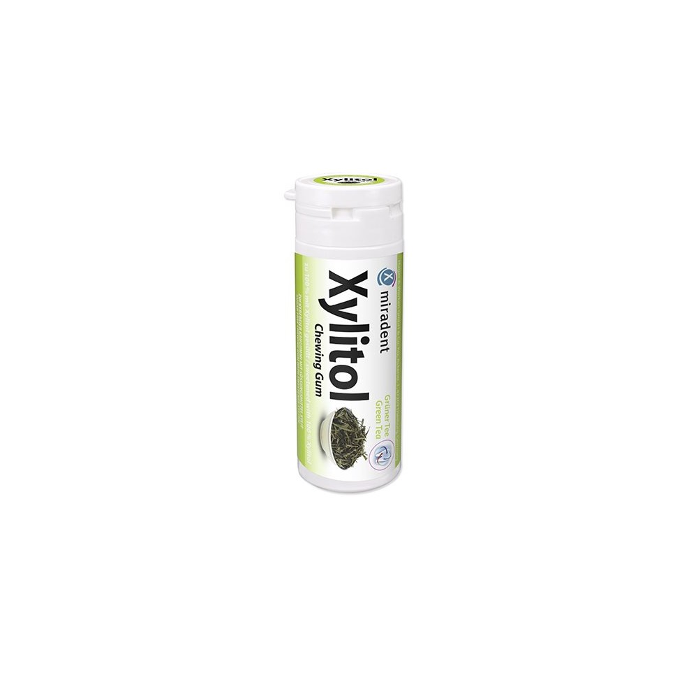 MIRADENT Xylitol Chewing Gum thé vert 30 pce MIRADENT Xylitol Chewing Gum thé vert 30 pce