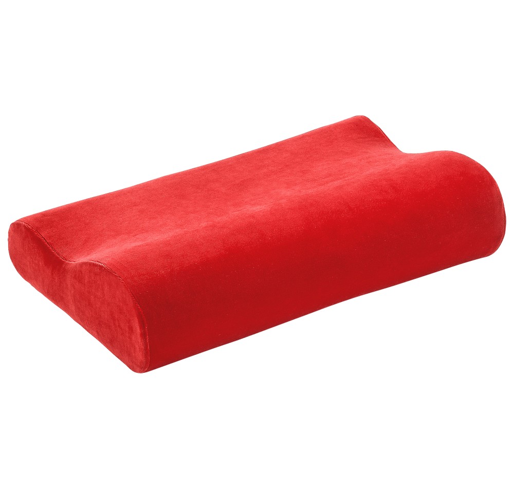 ELSA oreiller 50x11cm housse velours rouge