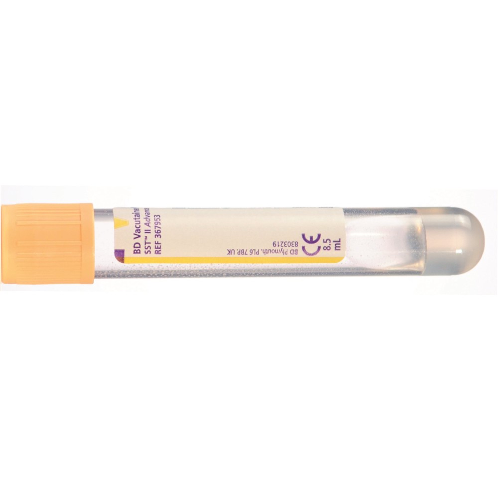BD VACUTAINER SST II 8.5ml 100x16mm or 100 pce