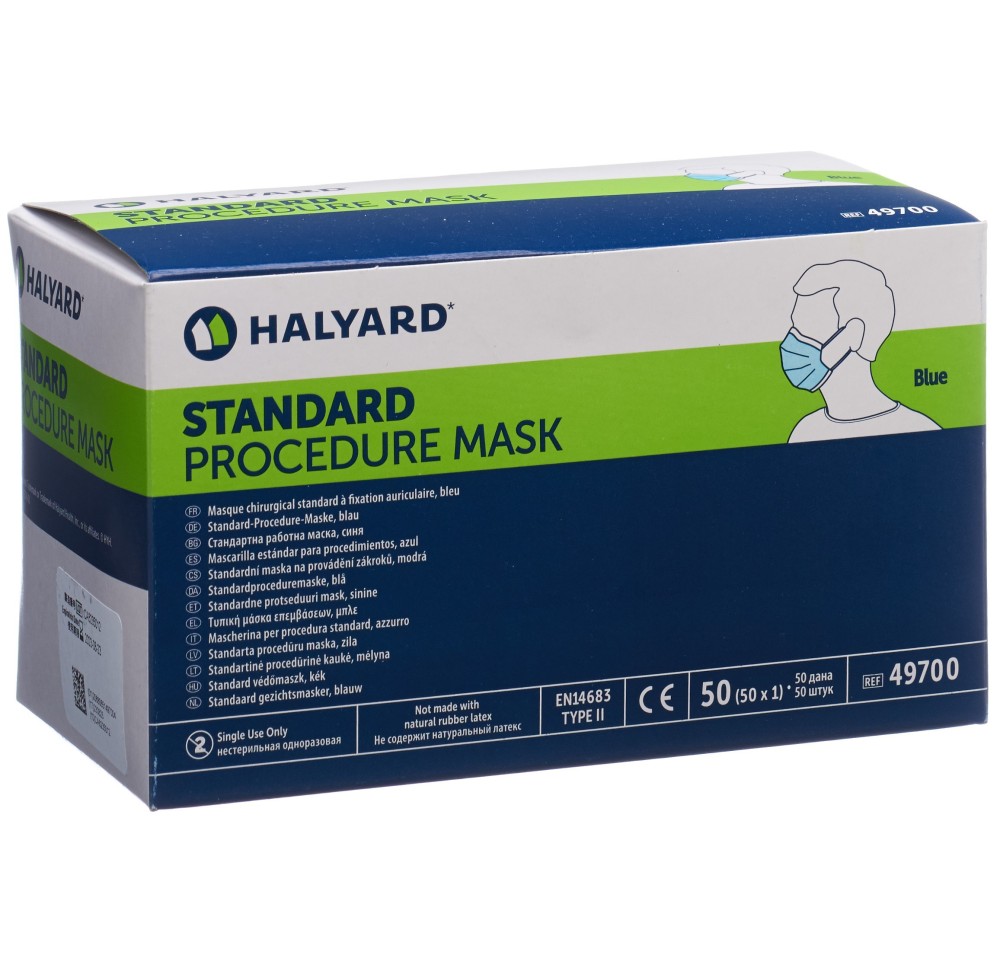 HALYARD masques Proced protect bl type IIR 50 pce