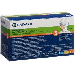 HALYARD Mask Fluidshield 3 So Soft IIR élas 40 pce