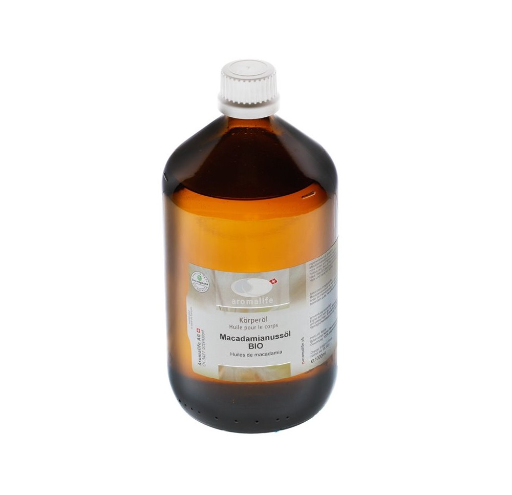AROMALIFE huile noix de macadamia BIO 1000 ml