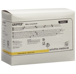 DELTEC Gripper aiguill sécurité 20Gx25.4mm 12 pce