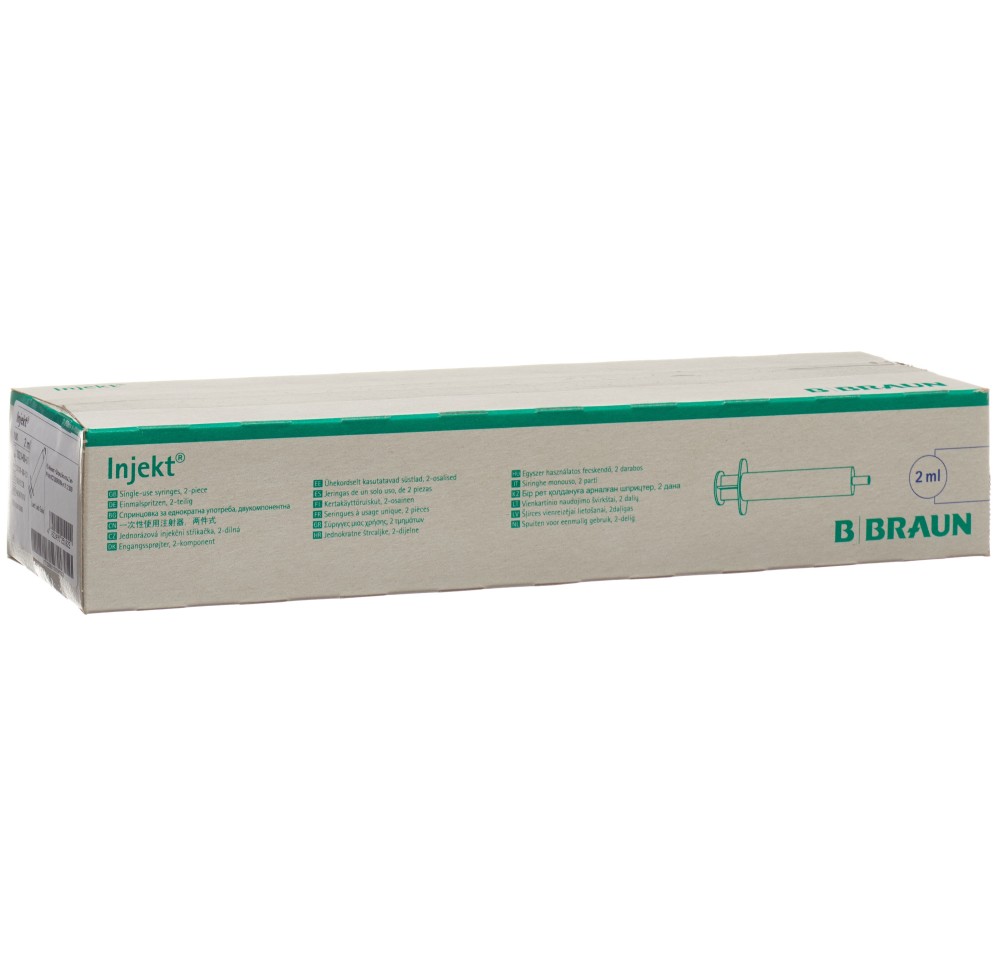 B. BRAUN Injekt seringue 2ml luer-lock 100 pce B. BRAUN Injekt seringue 2ml luer-lock 100 pce
