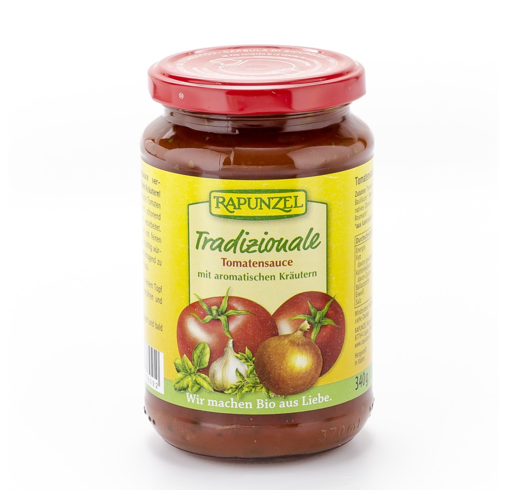RAPUNZEL sauce tomates traditionnelle verre 340 g RAPUNZEL sauce tomates traditionnelle verre 340 g