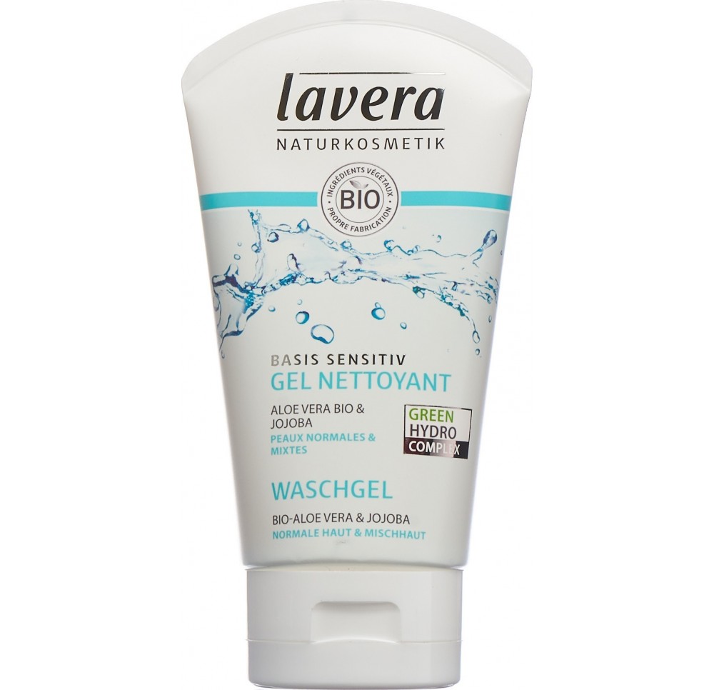 Lavera gel nettoyant basis sensitiv tb 125 ml