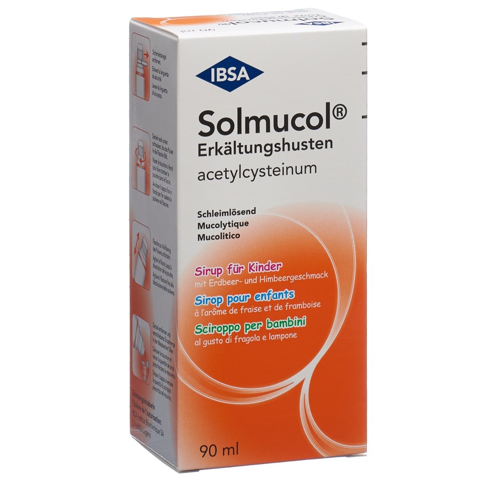 SOLMUCOL toux grasse sirop 100 mg/5ml 90 ml SOLMUCOL toux grasse sirop 100 mg/5ml 90 ml