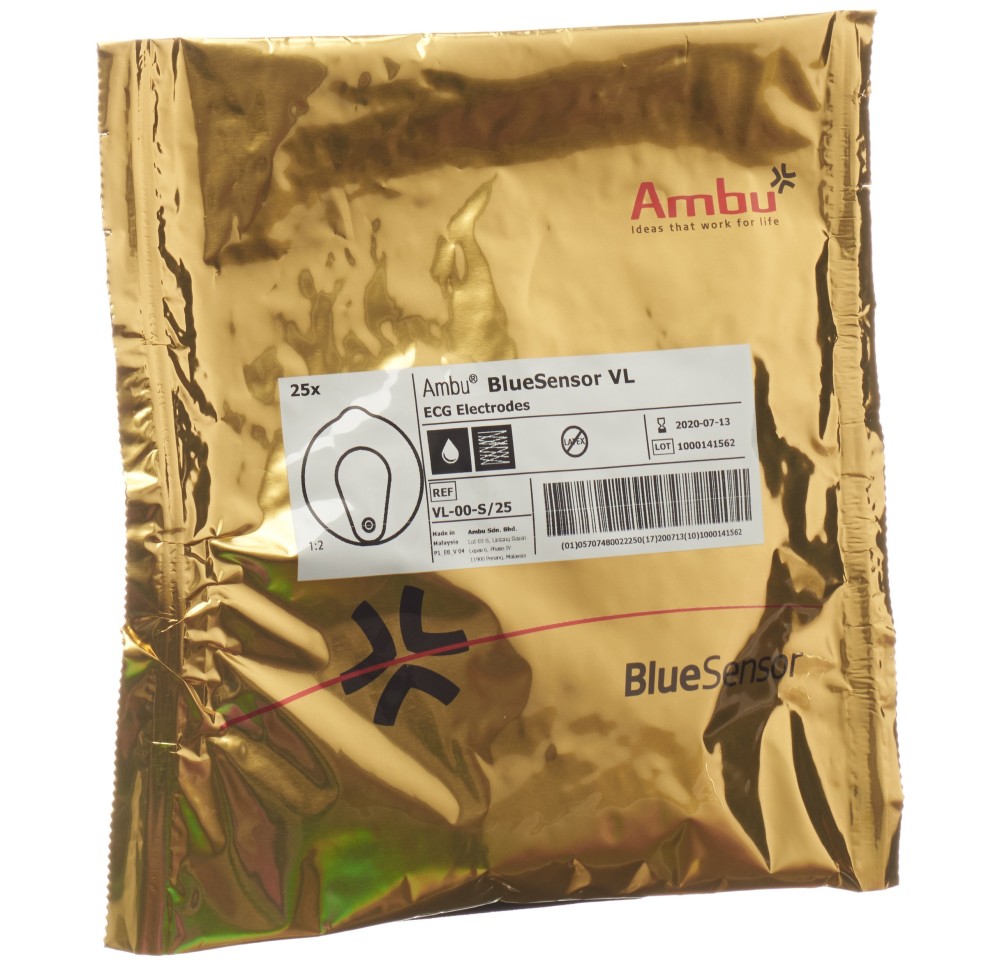 AMBU BLUE SENSOR ECG elect VL bouton-press 25 pce AMBU BLUE SENSOR ECG elect VL bouton-press 25 pce