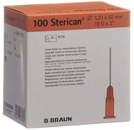 STERICAN aigui 18G 1.20x50mm rose luer 100 pce