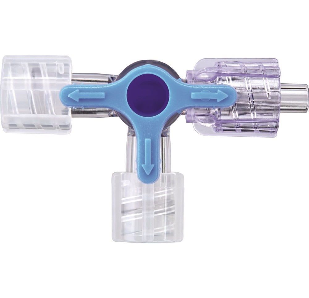 FRESENIUS robinet à 3 voies bleu (PSU) 100 pce