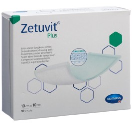ZETUVIT Plus compresse absorbante 10x10cm 10 pce