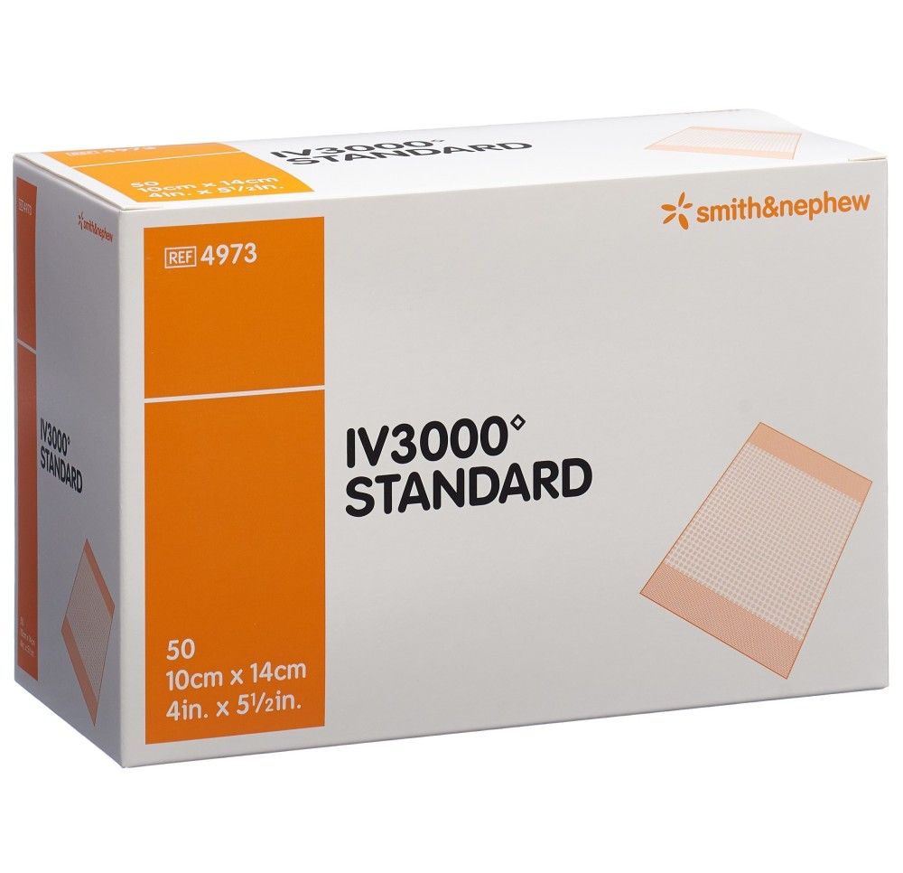 IV3000 fixation canule 10x14cm s orifice 50 pce