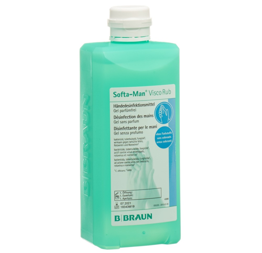 SOFTA-MAN VISCORUB désinf mains fl 500 ml SOFTA-MAN VISCORUB désinf mains fl 500 ml