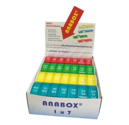ANABOX présentoir distrib médicaments 1x7 à 12p