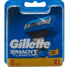 Gillette Mach3 Turbo 3D système de lames 8 pce