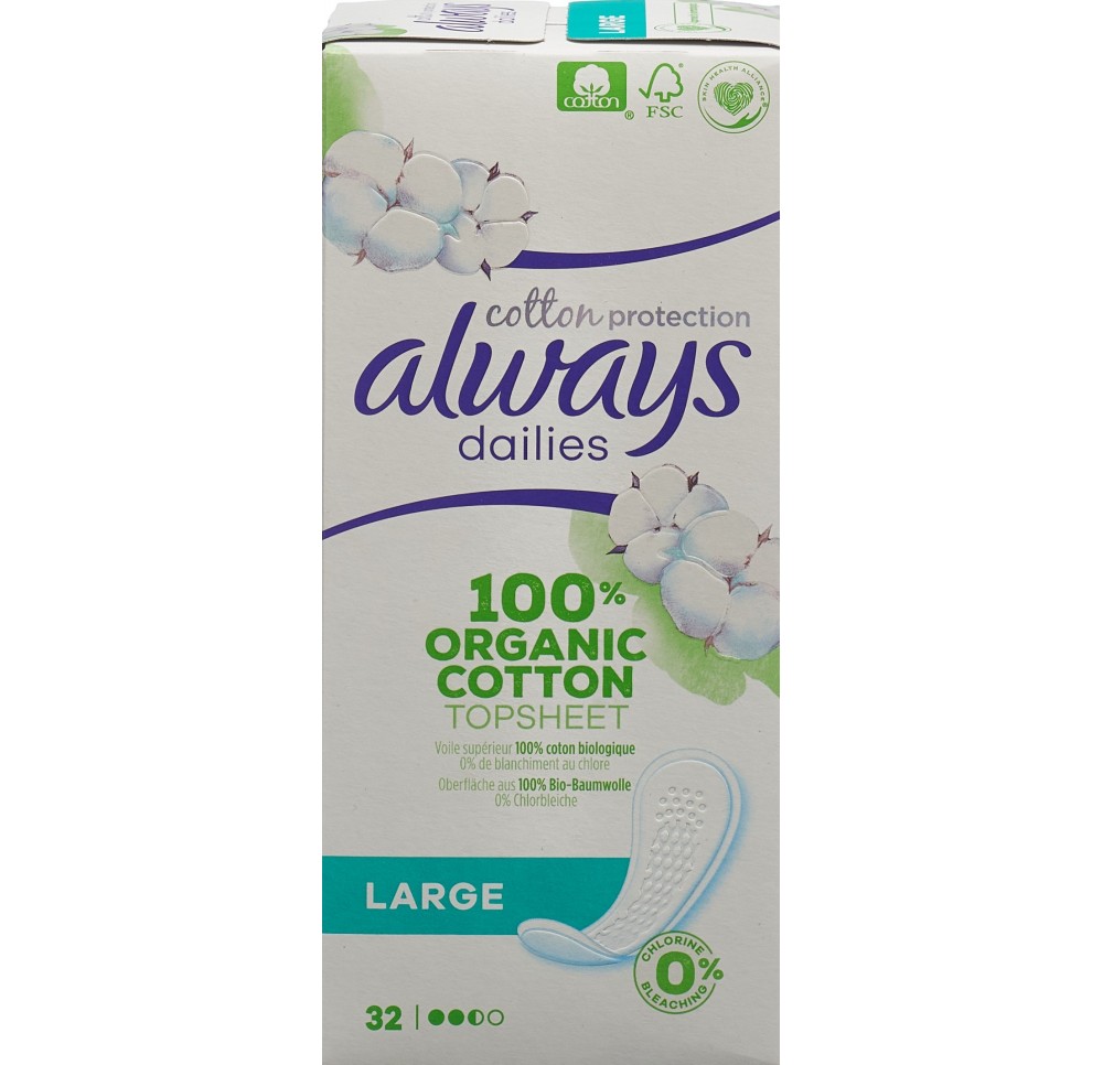 always Protège-slip Cotton Protection Large 32 pce