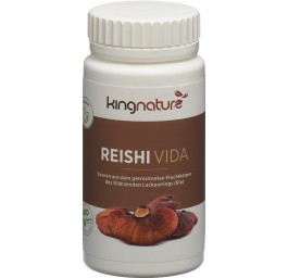 Kingnature REISHI VIDA caps 300 mg bio Sporen Ganoderma Lucidum bte 120 pce