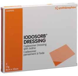 IODOSORB dressing 17 g 8x10cm 2 pce