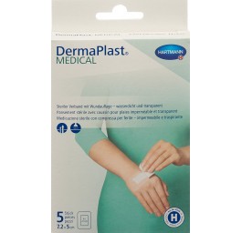 DermaPlast Medical pansement transparent 7.2x5cm 5 pce