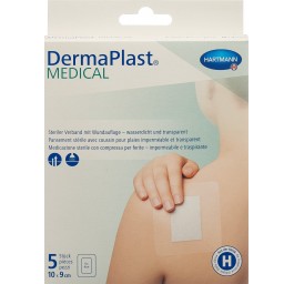 DermaPlast Medical pansement transparent 10x9cm 5 pce