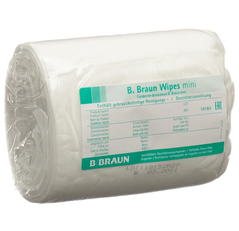 B. BRAUN wipes mini rouleau de tissus 25 pce B. BRAUN wipes mini rouleau de tissus 25 pce