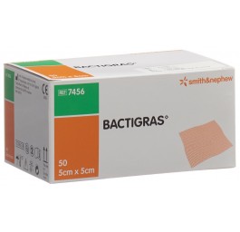 BACTIGRAS pansement gaze 5cmx5cm 50 sach