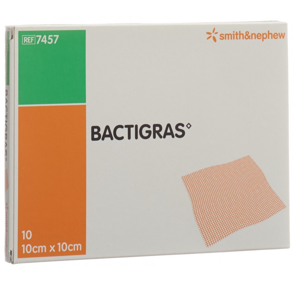 BACTIGRAS pansement gaze 10cmx10cm 10 sach