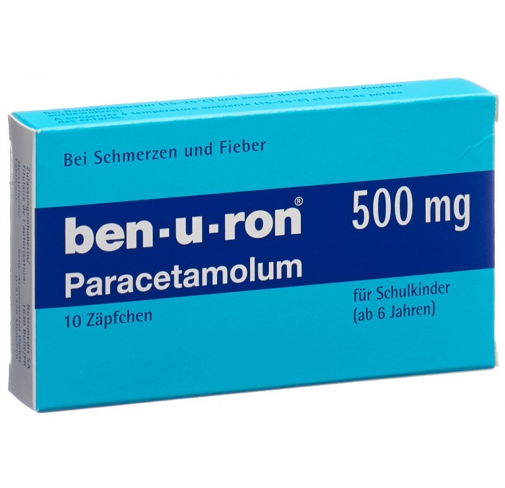 BEN-U-RON supp 500 mg enf 10 pce