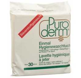 PURODERM lavettes hygiéniques jeter 30 pce