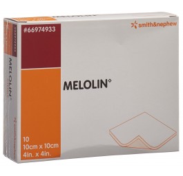 MELOLIN compr absorbante 10x10cm stérile 10 sach