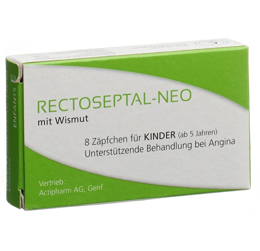 RECTOSEPTAL-NEO bismuthé supp enf 8 pce