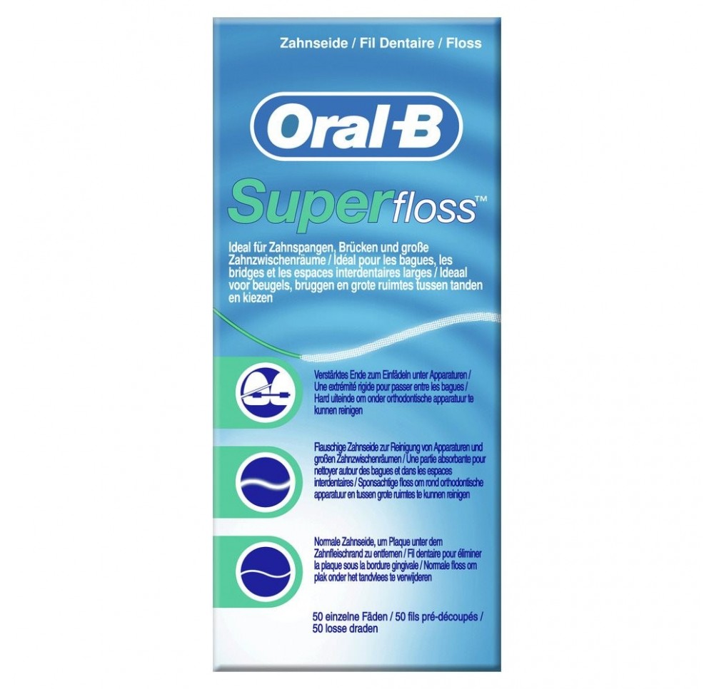 ORAL-B Superfloss soie dentaire sach 50 pce