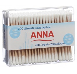 ANNA coton tiges bois 200 pce