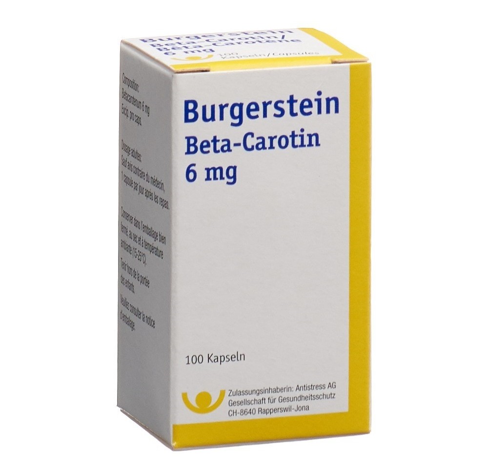 BURGERSTEIN Bêta Carotène caps 6 mg bte 100 pce