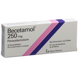 BECETAMOL cpr croquer 250 mg 20 pce