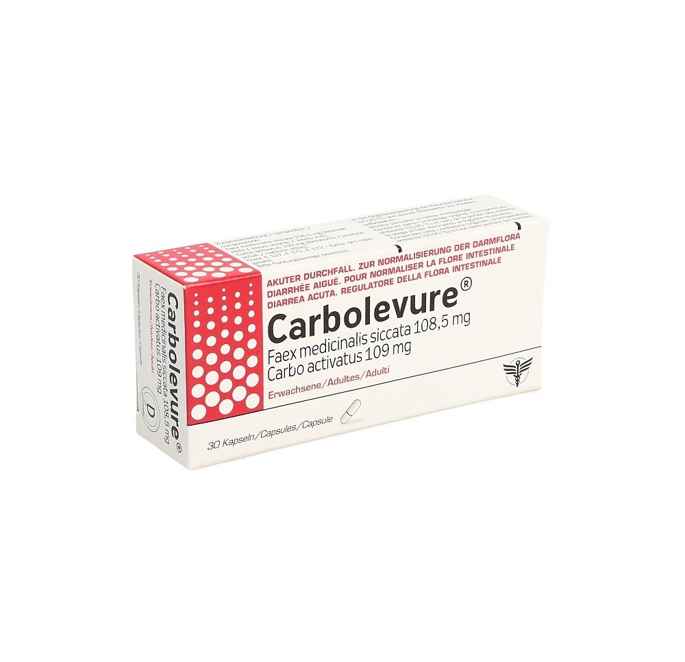 CARBOLEVURE caps adult 30 pce