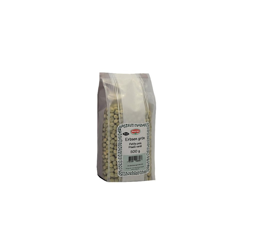 MORGA petits pois vert bio sach 500 g
