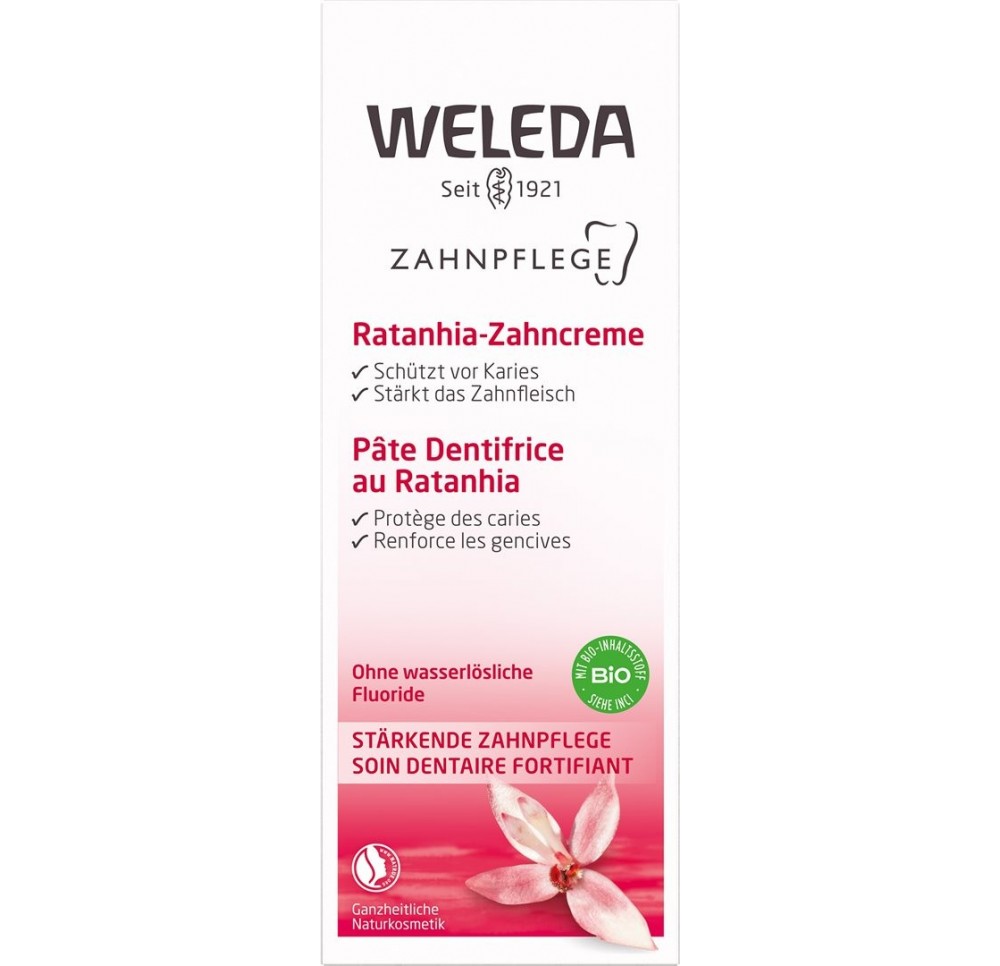 WELEDA Pâte dentifrice au ratanhia tb 75 ml