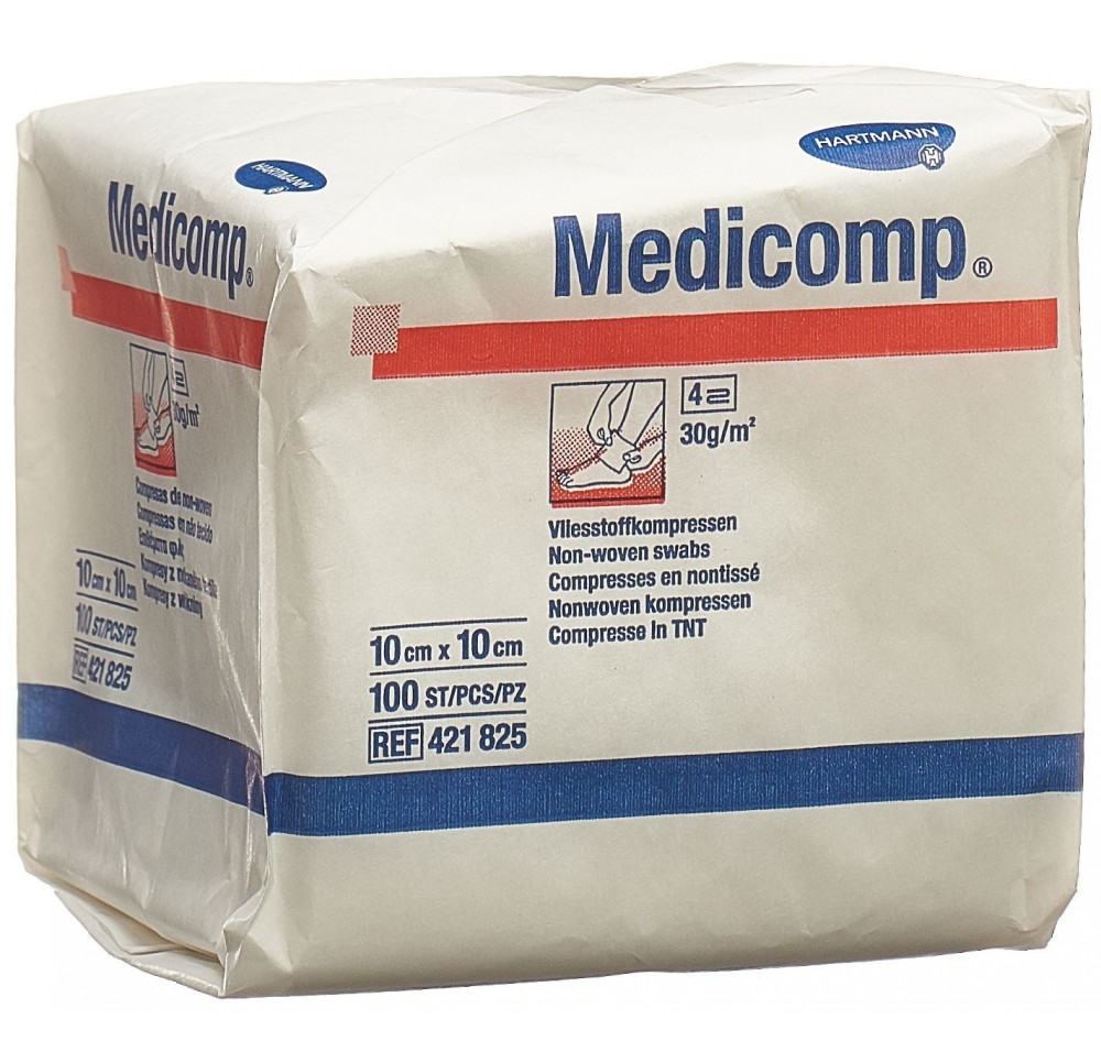 MEDICOMP compresses vlies 10x10cm n st 100 pce