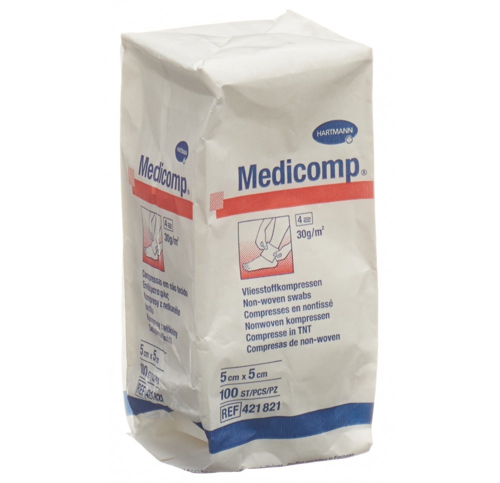 MEDICOMP compr vlies 5x5cm n st 100 pce