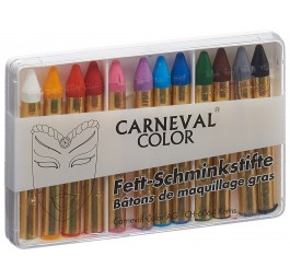 CARNEVAL COLOR crayons gras de grimage ass 12 pce