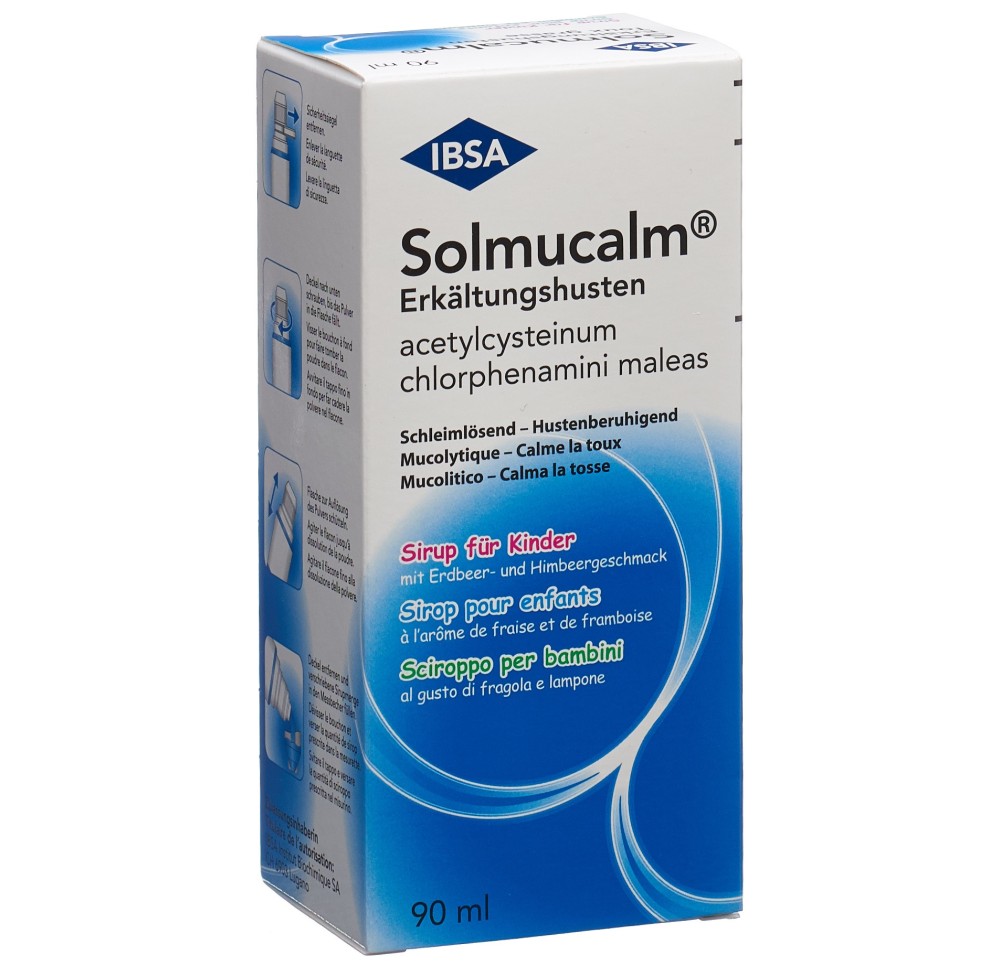 SOLMUCALM toux grasse sirop enf fl 90 ml SOLMUCALM toux grasse sirop enf fl 90 ml