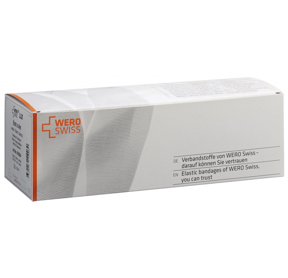 WERO SWISS Lux bande fix gaze él 4mx8cm bla 20 pce