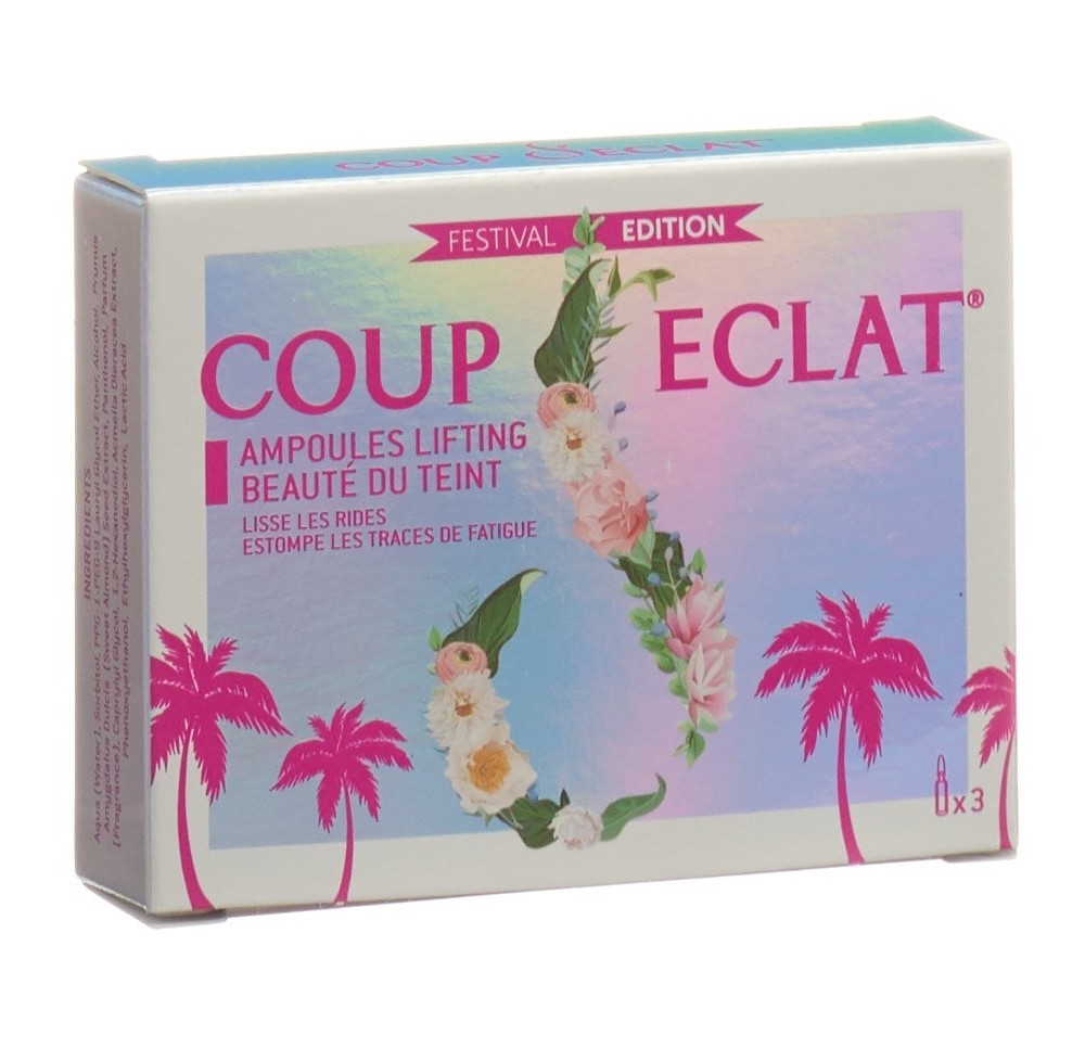 COUP D ECLAT ampoule nature visage 3 x 1 ml